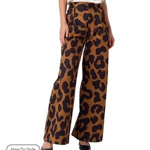CROSBY by Mollie Burch Brown and Black Leopard Print Pants